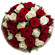 bouquet of red and white roses. Volgograd