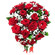 red roses bouquet with babys breath. Volgograd