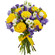 bouquet of yellow roses and irises. Volgograd