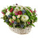 basket of chrysanthemums and roses. Volgograd