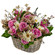 floral arrangement in a basket. Volgograd