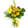 Yellow bouquet of roses and chrysanthemum. Volgograd