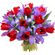 bouquet of tulips and irises. Volgograd